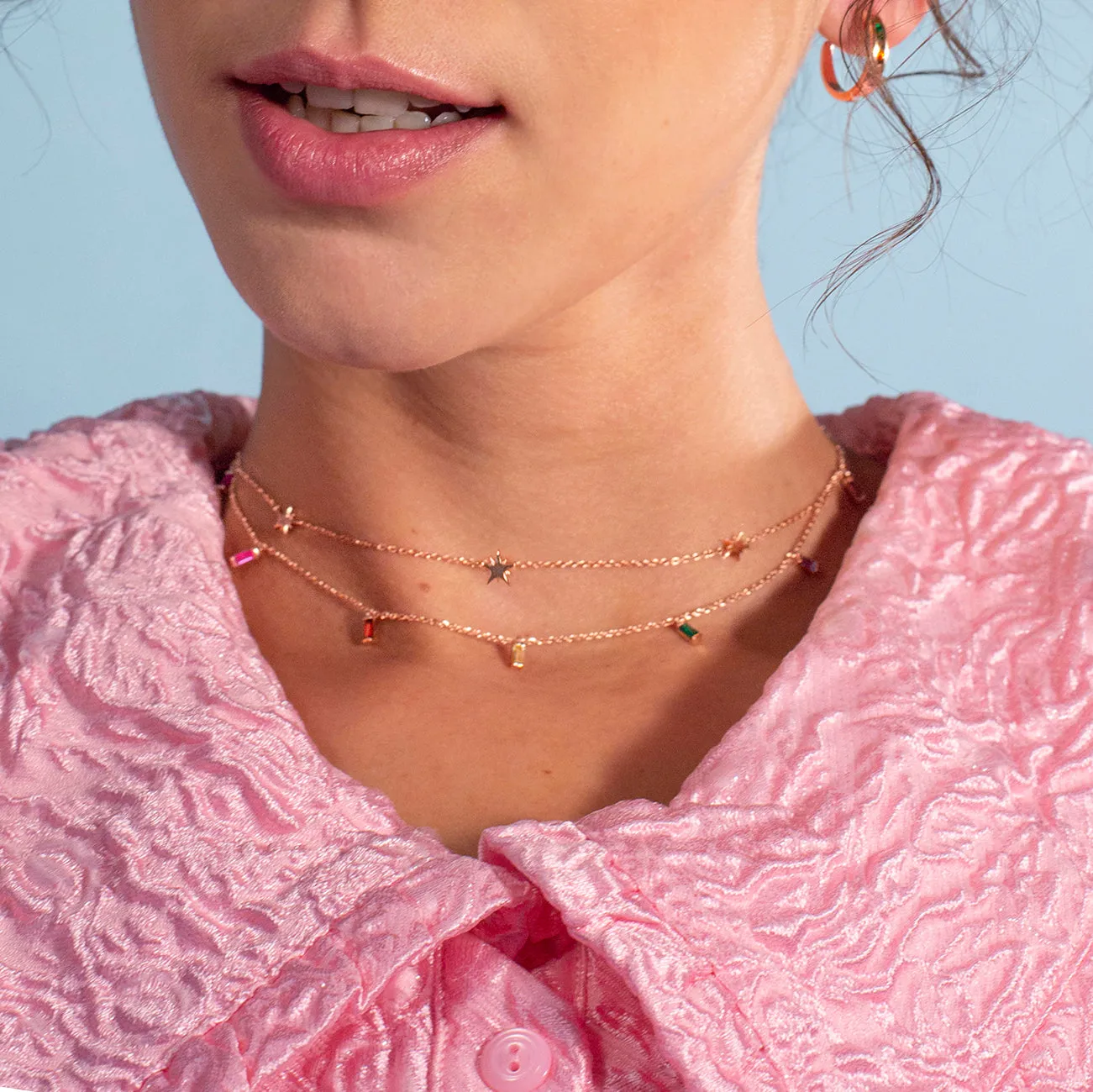 Rainbow Jewelled Necklace