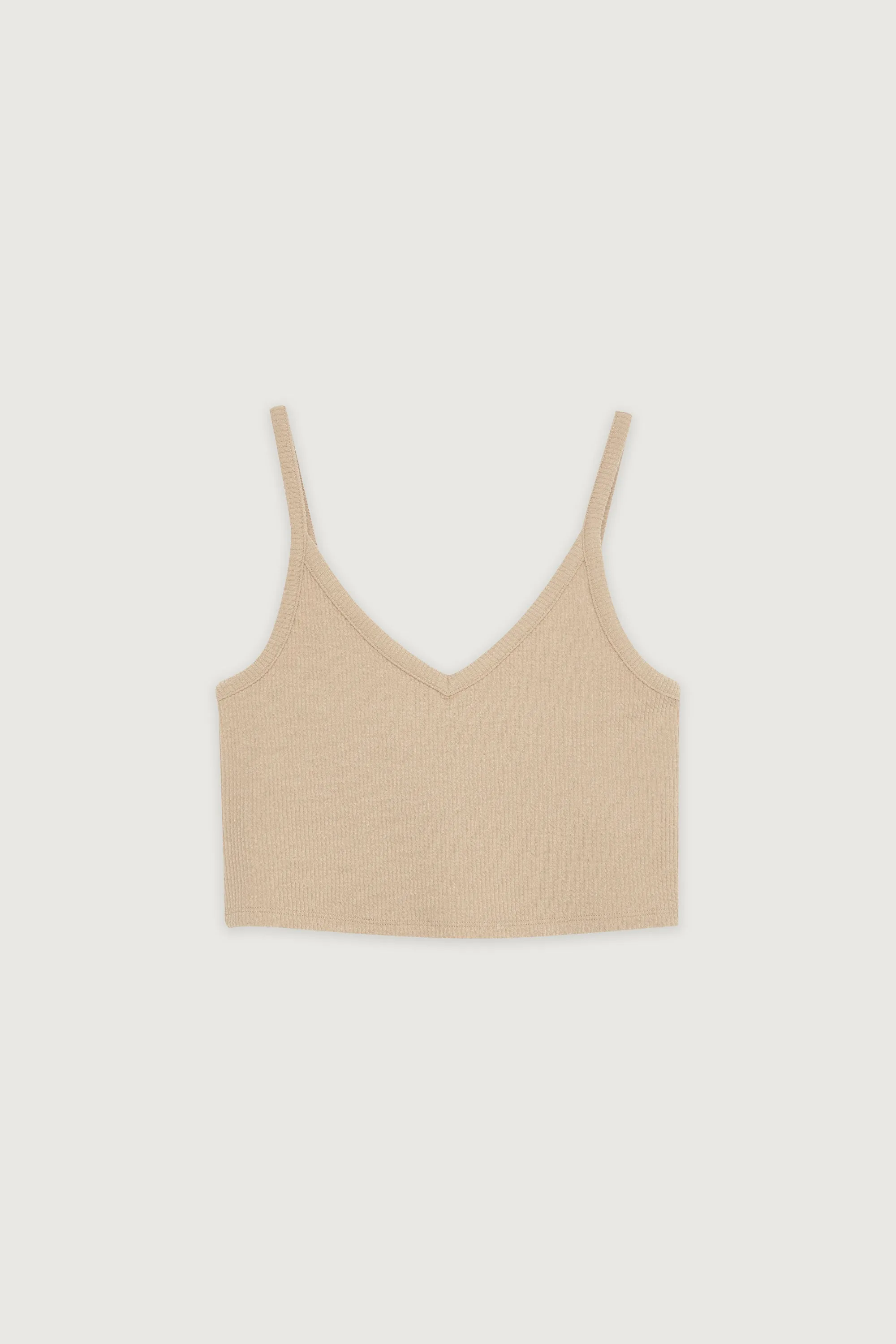 RIB-KNIT CROPPED TANK TOP