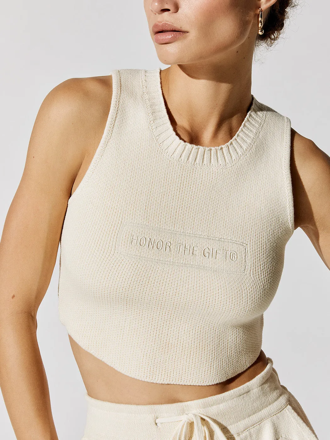 Ribbed Top - Cream