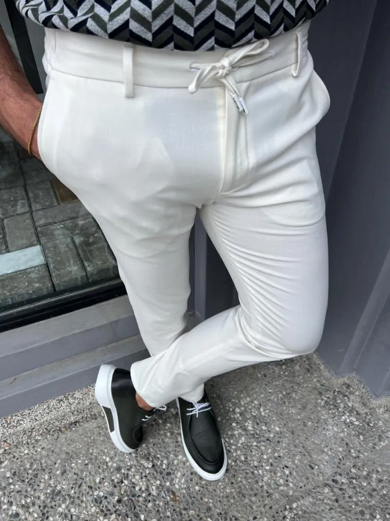 Rope Detail  White Pants