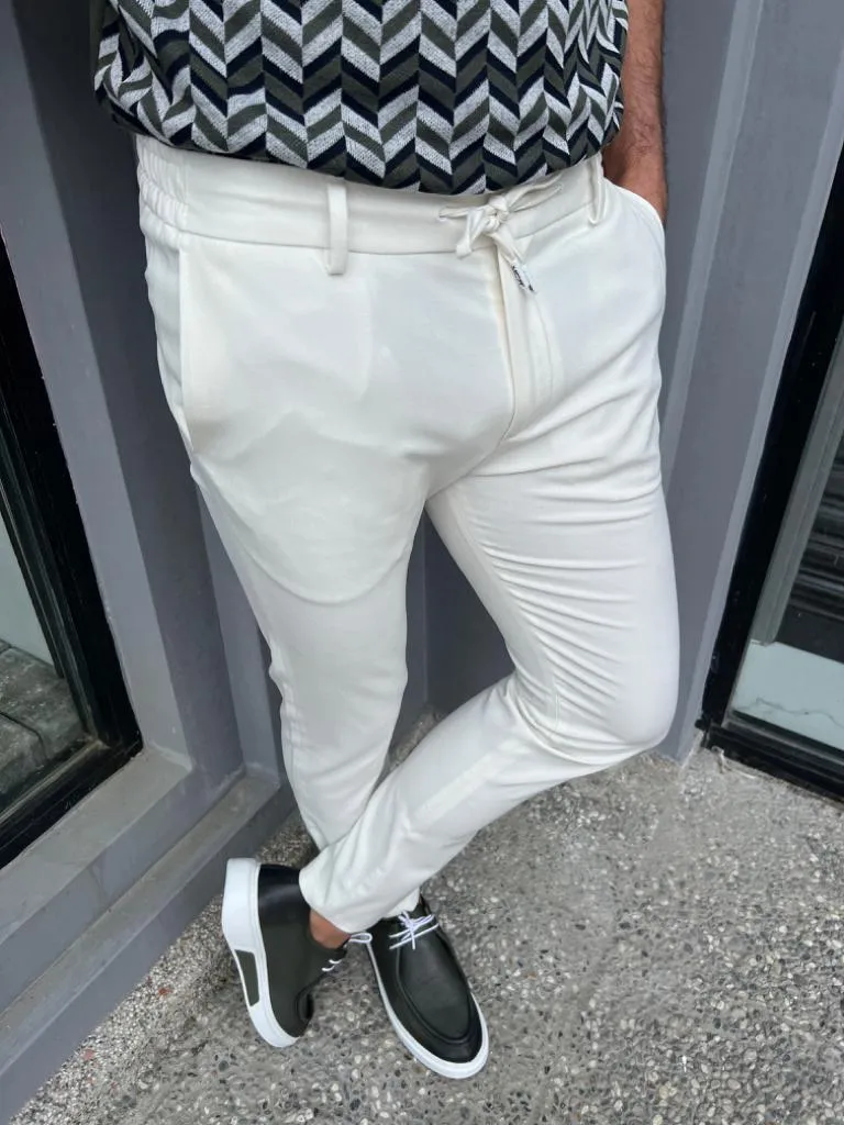 Rope Detail  White Pants