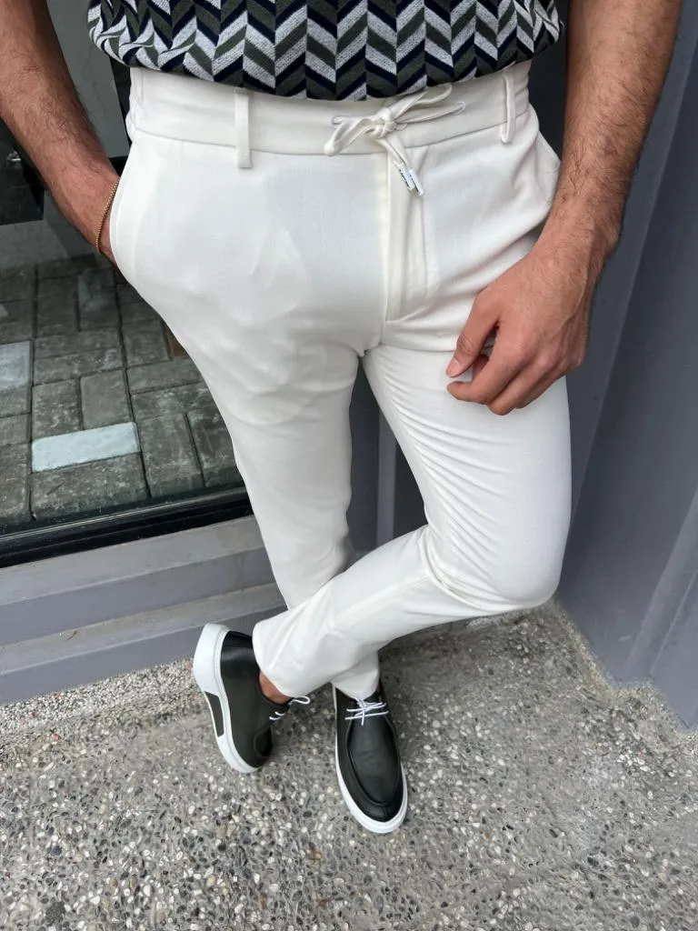 Rope Detail  White Pants