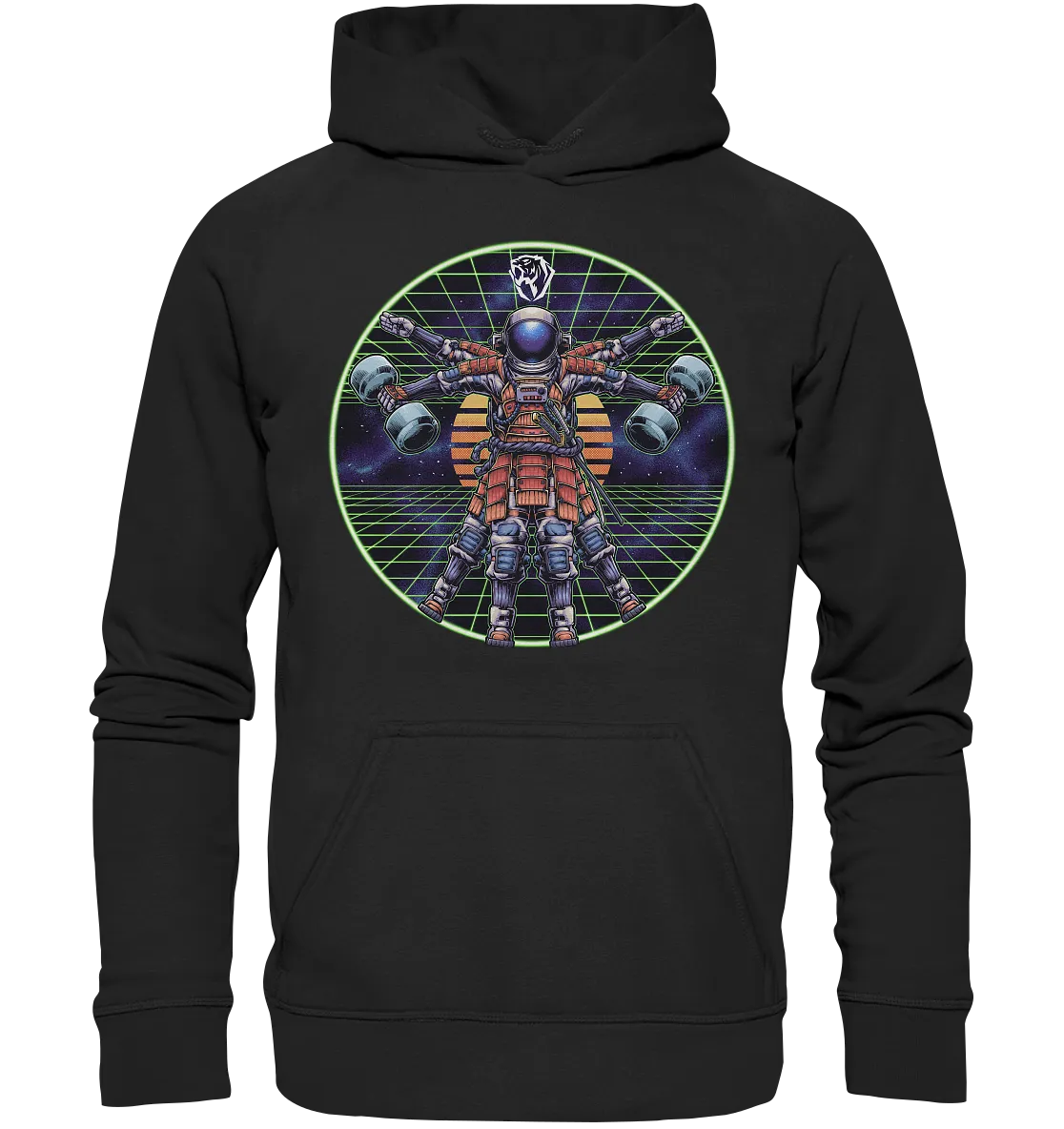 Samurai Astronaut: Vitruvian Gains - Basic Unisex Hoodie