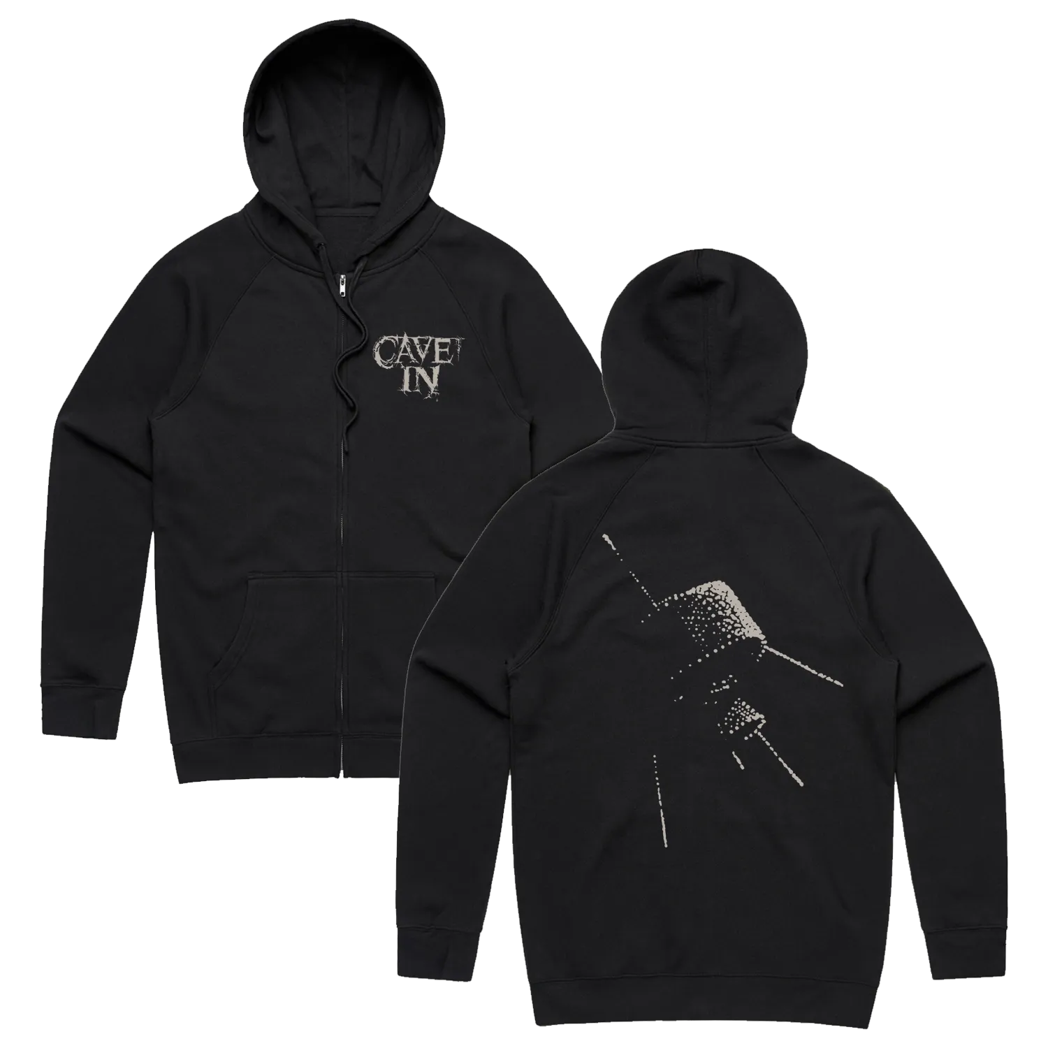 Satellite Zip Up Hoodie (Black)