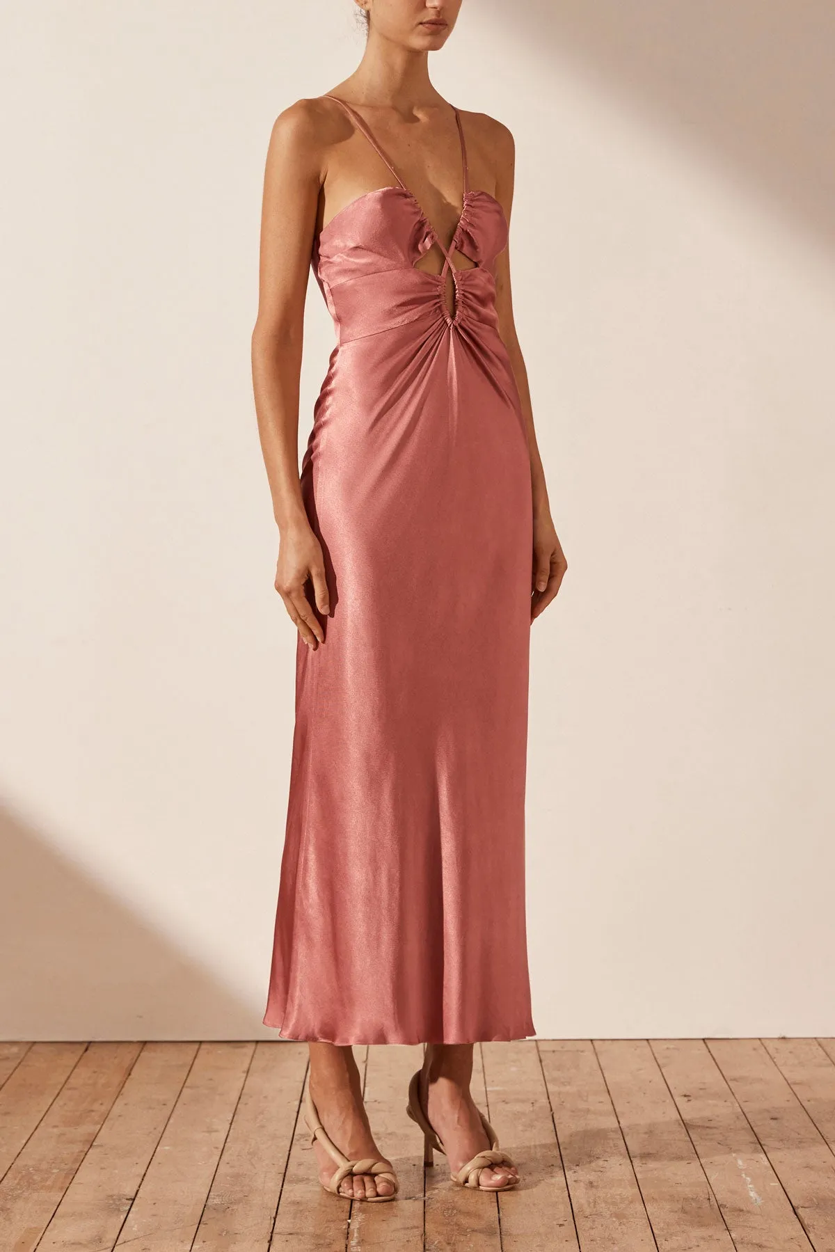 Shona Joy Angelica Lace Front Midi Dress