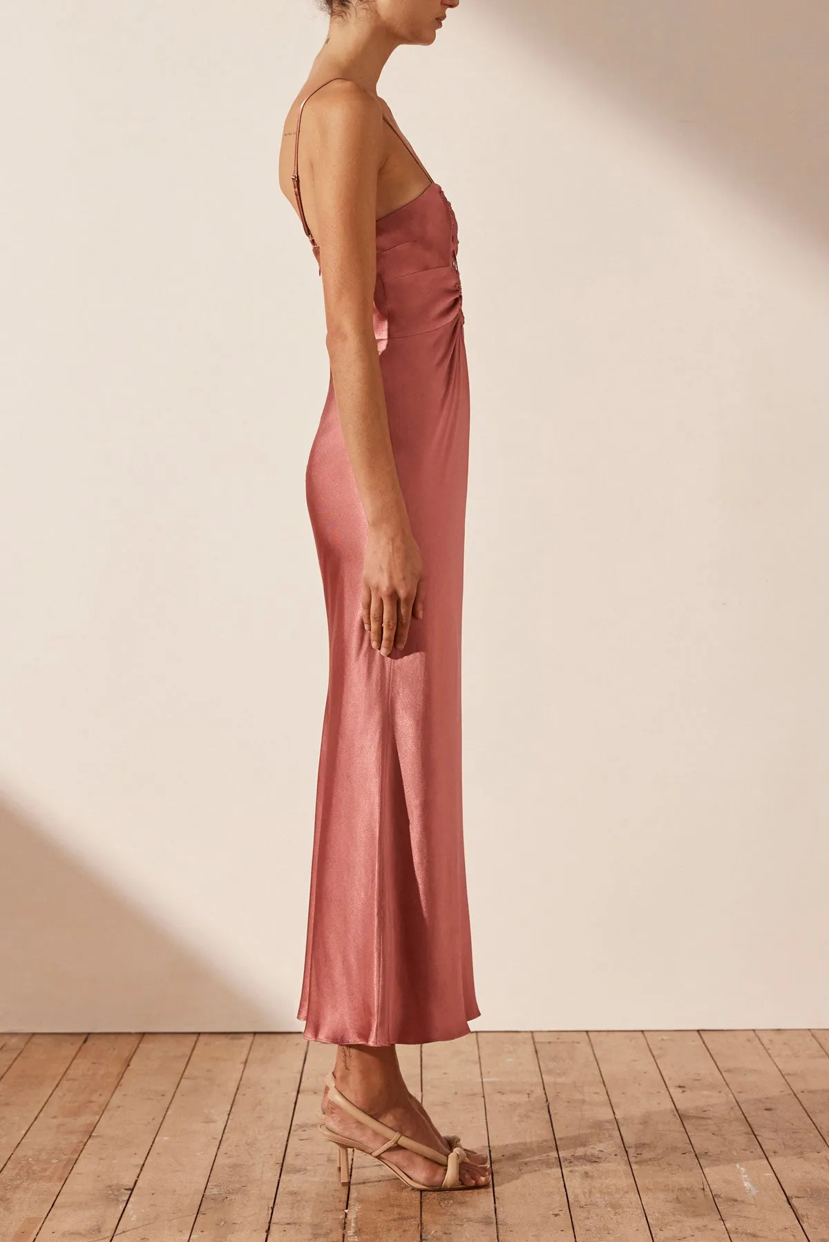 Shona Joy Angelica Lace Front Midi Dress