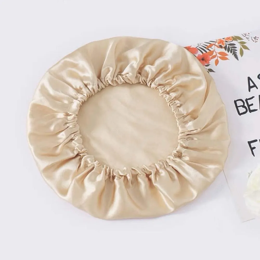 Single Layer Silk Bonnet - Champagne