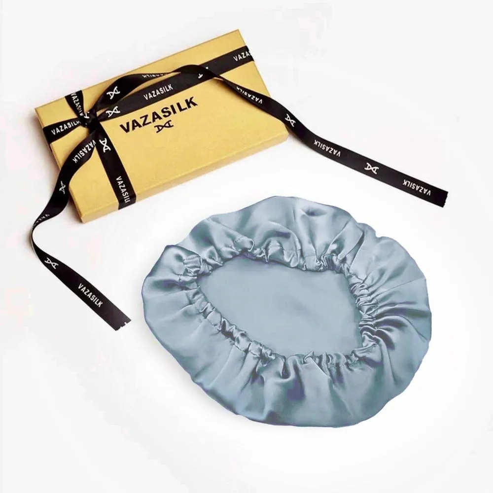 Single Layer Silk Bonnet - Light Blue