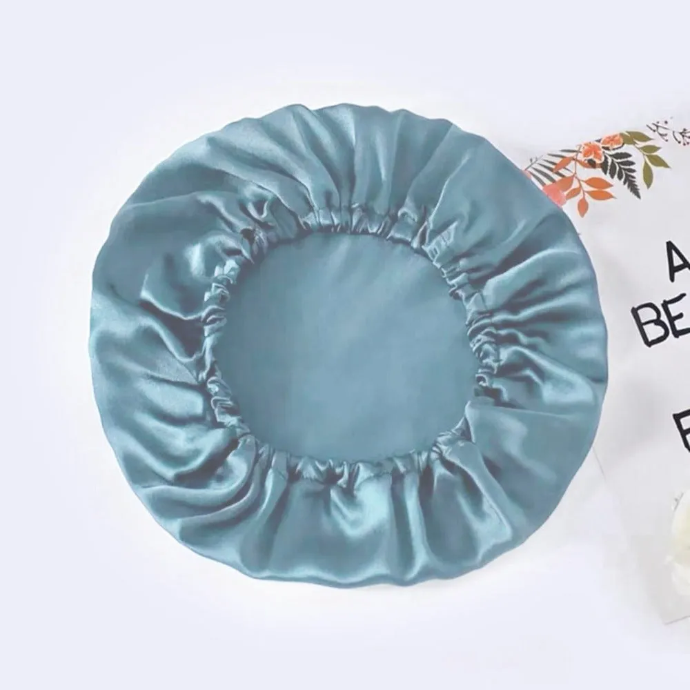 Single Layer Silk Bonnet - Light Blue