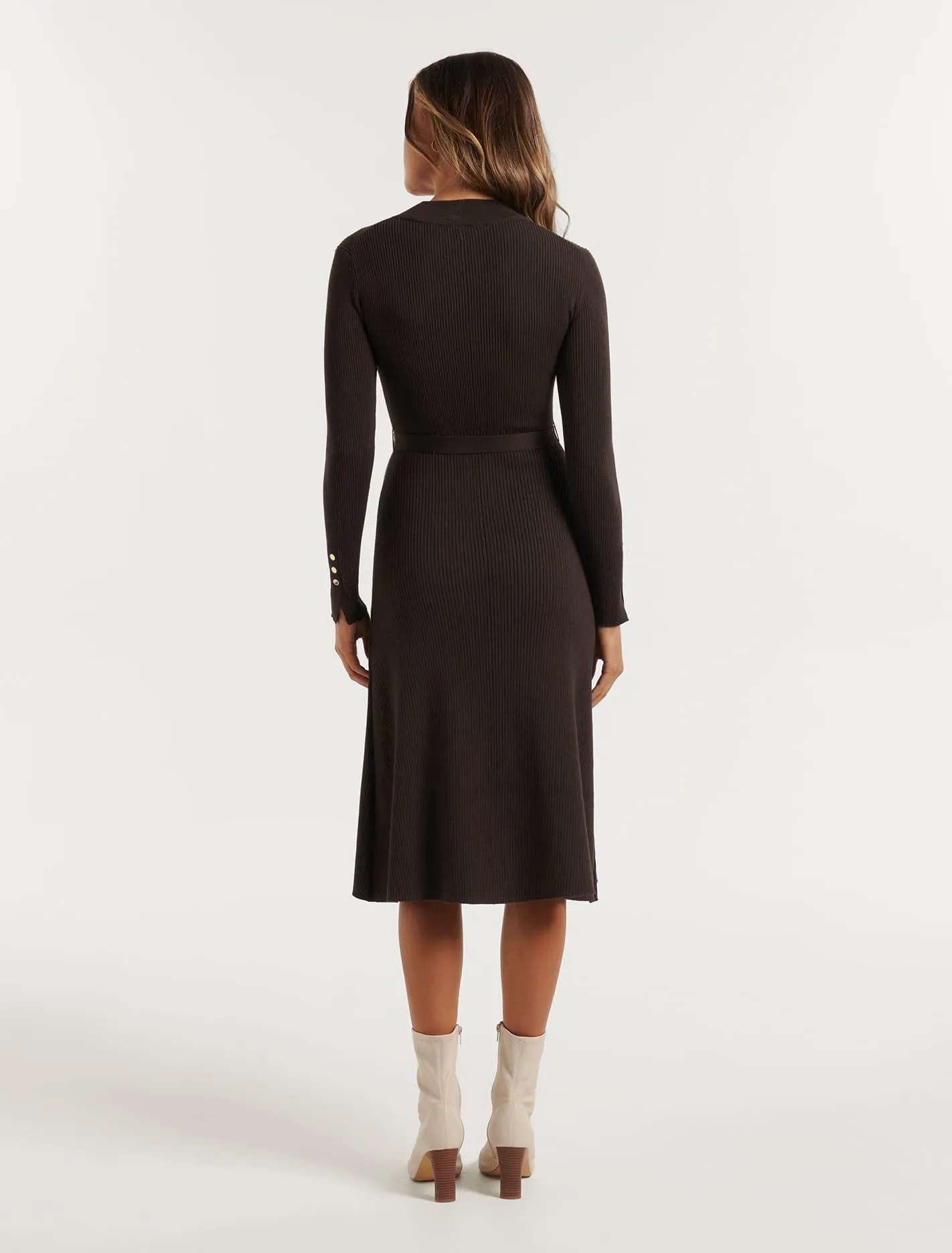 Skyla Petite Fit And Flare Knit Dress