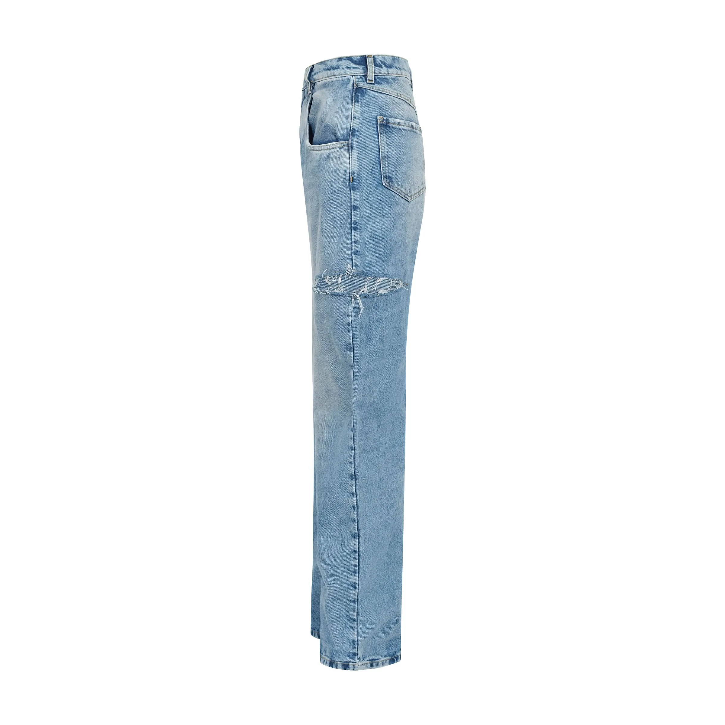 Slash Loose Fit Denim Jeans