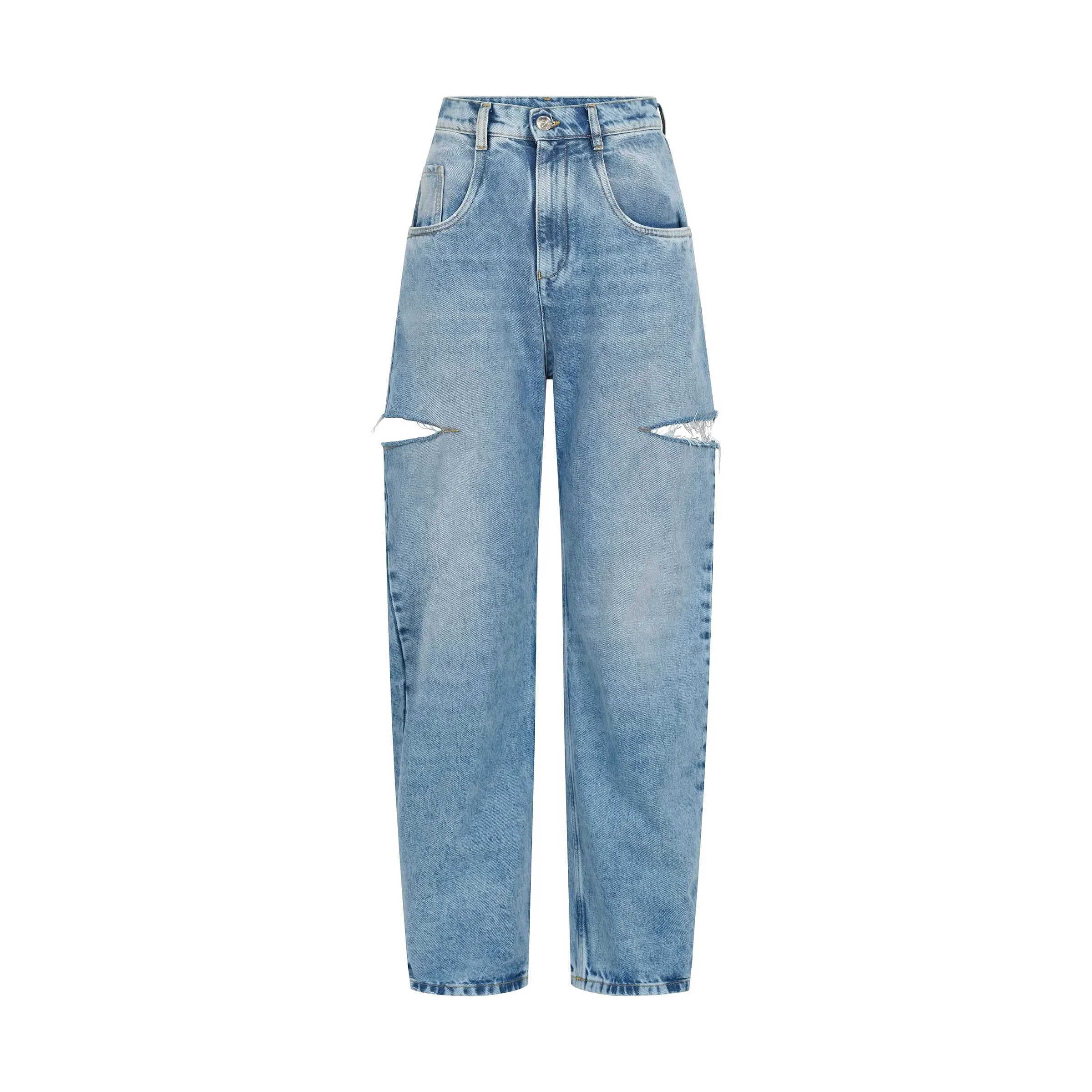 Slash Loose Fit Denim Jeans