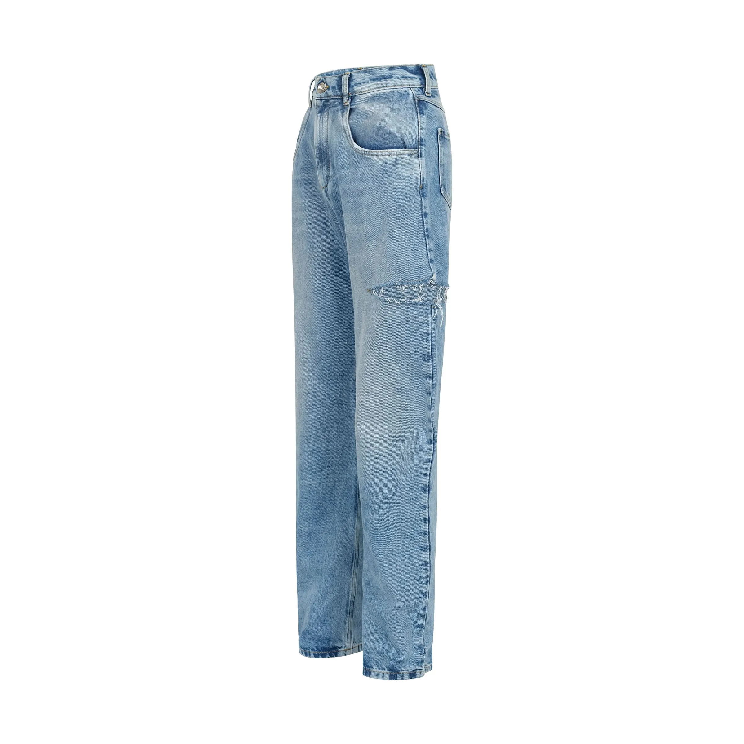 Slash Loose Fit Denim Jeans