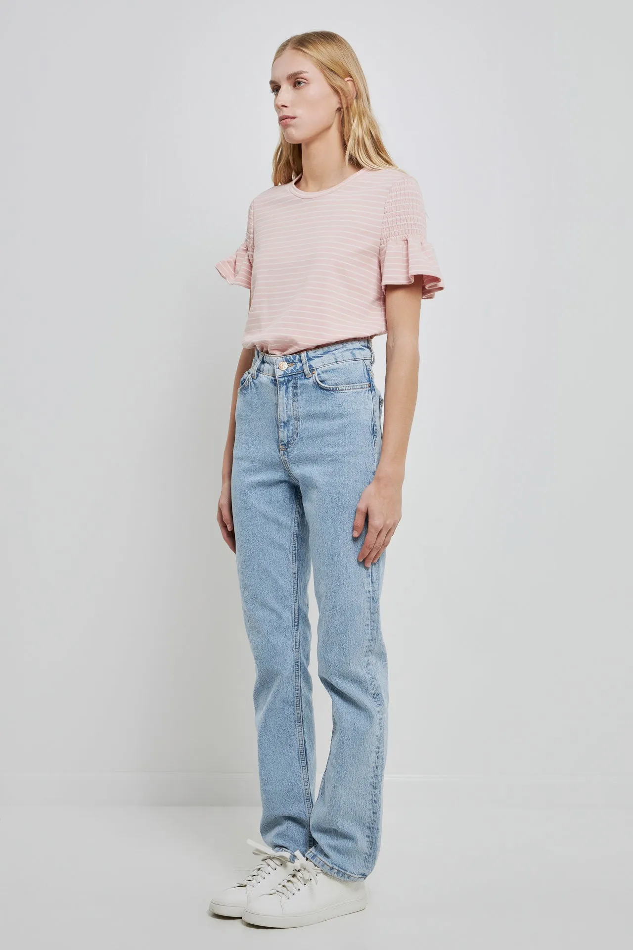 Smocked Stripe Top