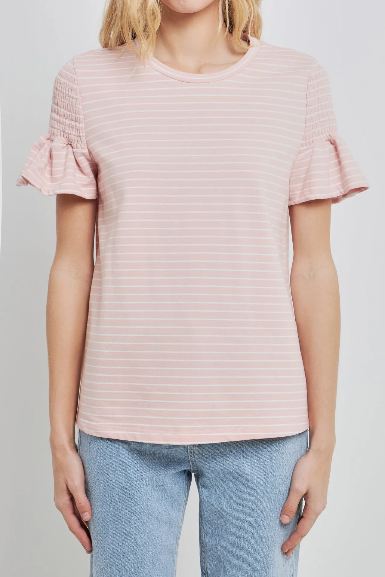 Smocked Stripe Top