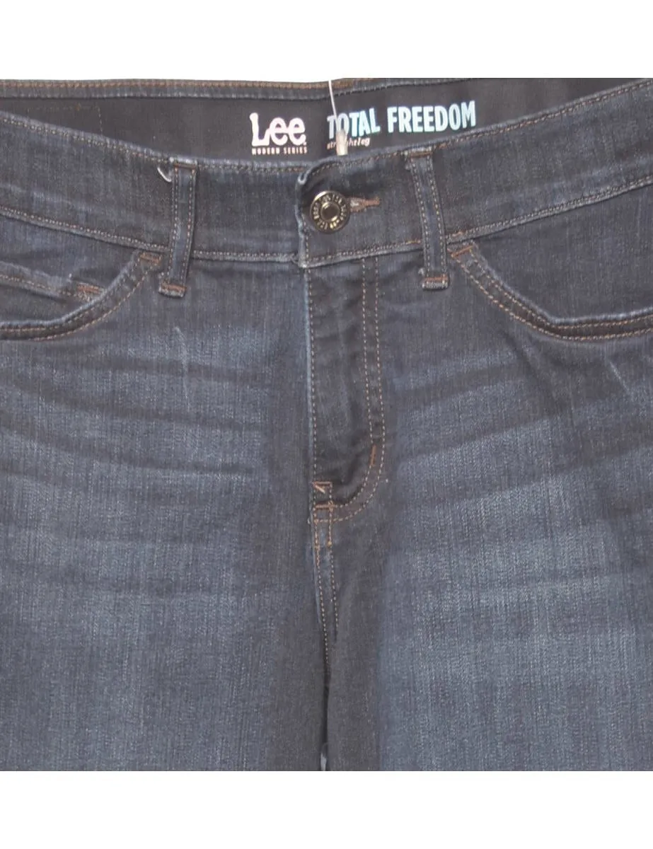 Straight Leg Lee Indigo Jeans - W30 L31