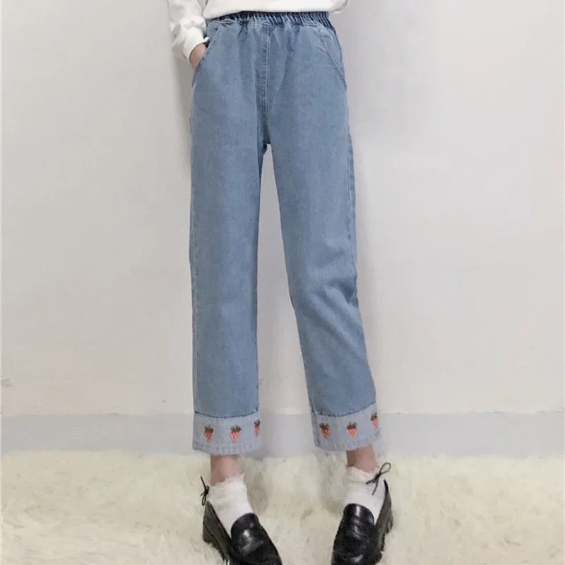 Strawberry Cuff Jeans