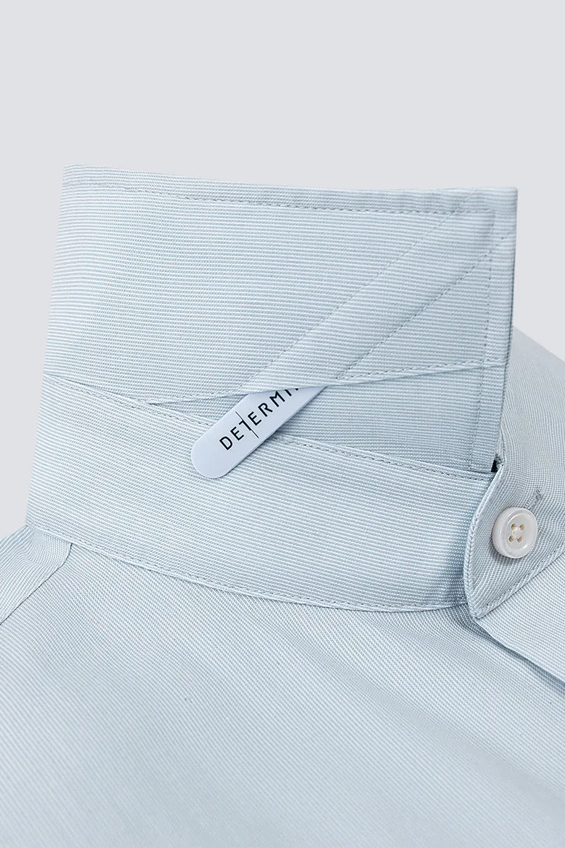 Supreme Cotton-Cashmere Dobby Dress Shirt | Pale Blue Stripes 28699N
