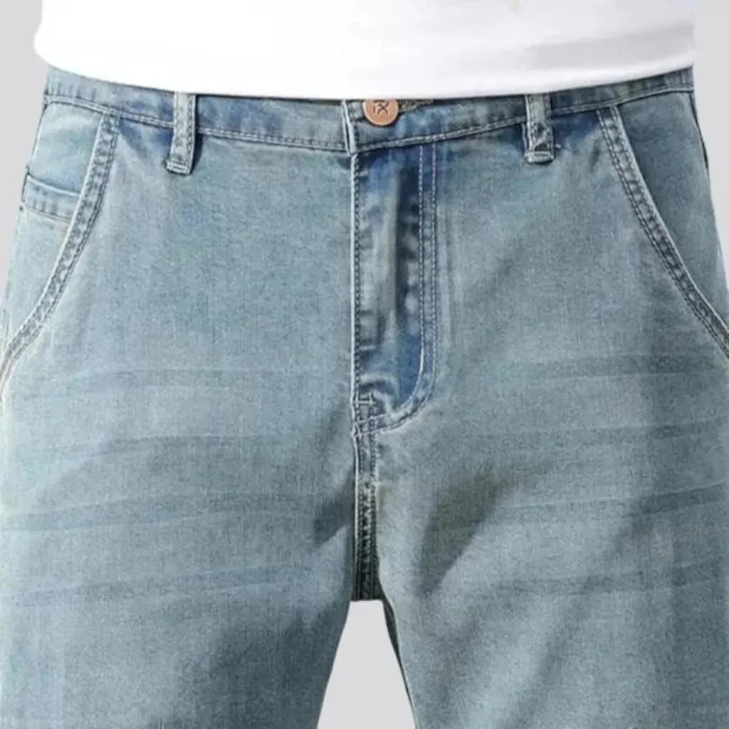 Thin men's stretch jeans