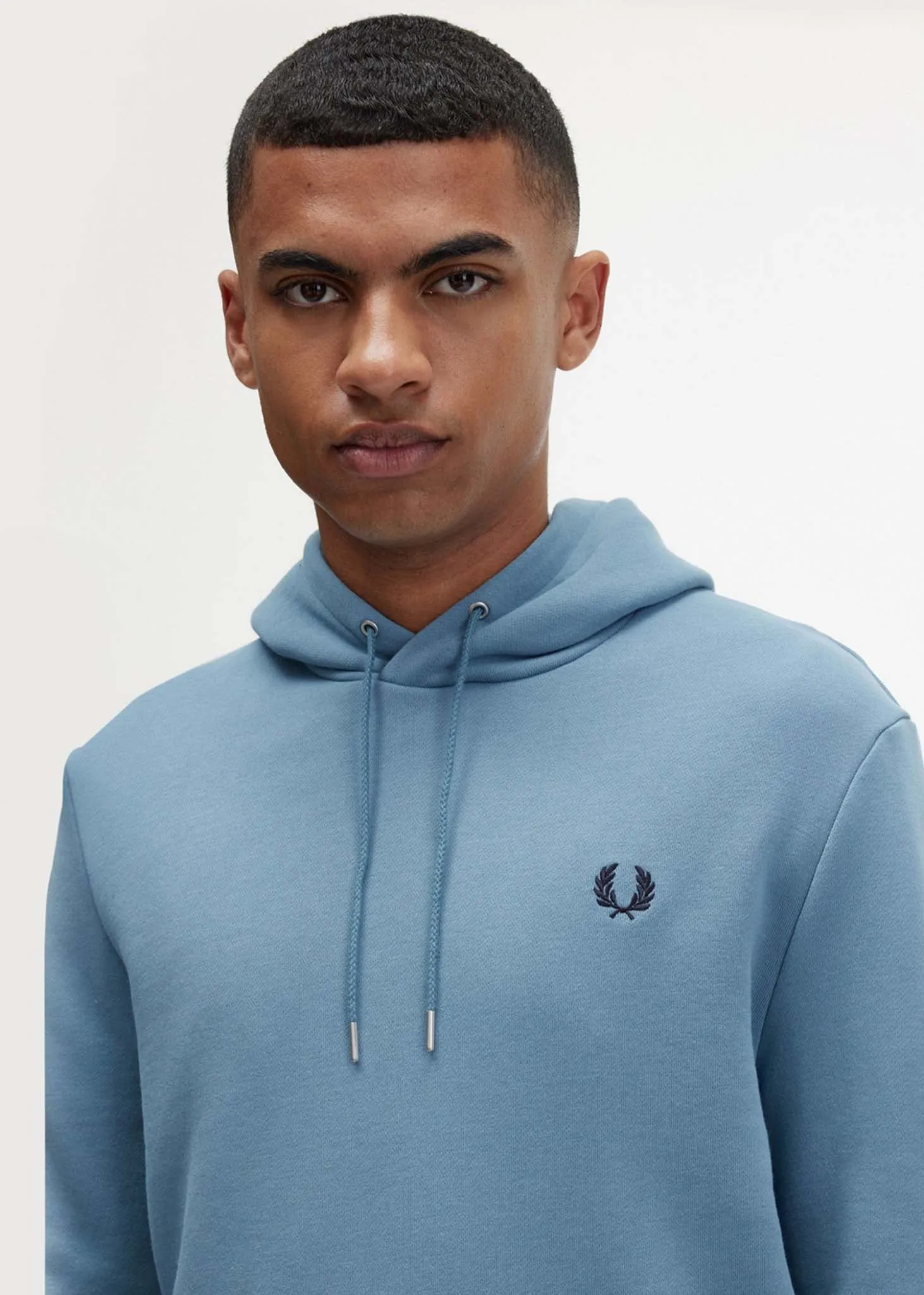 Tipped hooded sweatshirt - ash blue