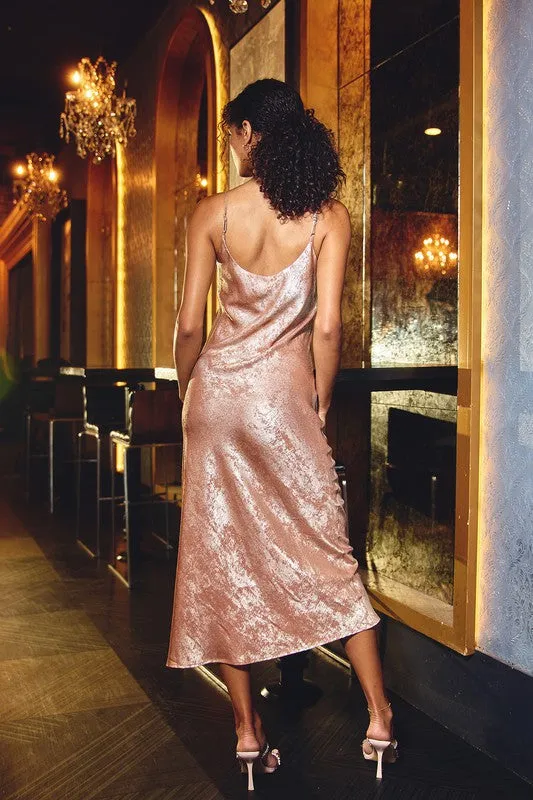 Too Precious Cowl Neck Midi Dress