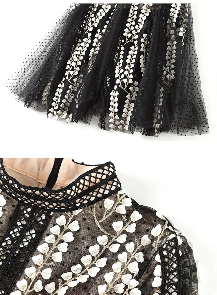 Victoria Flower Embroidery Dress