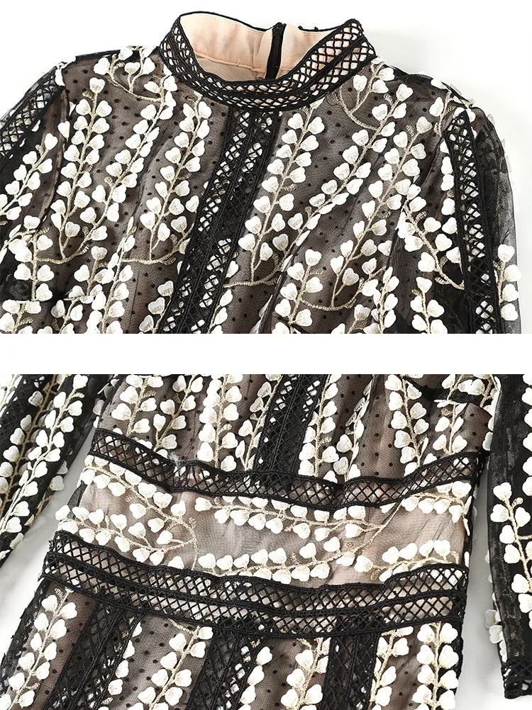 Victoria Flower Embroidery Dress