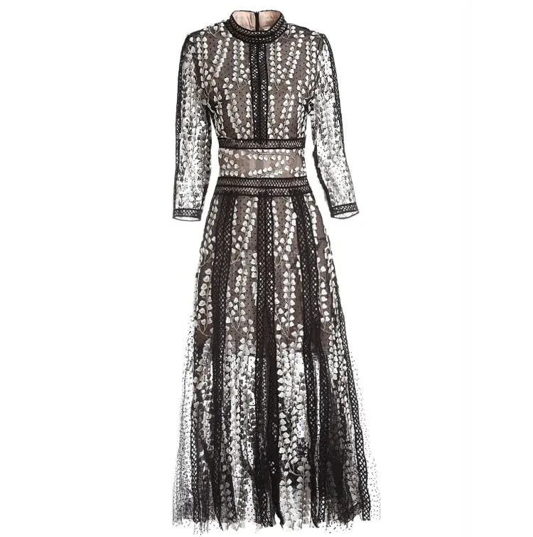 Victoria Flower Embroidery Dress