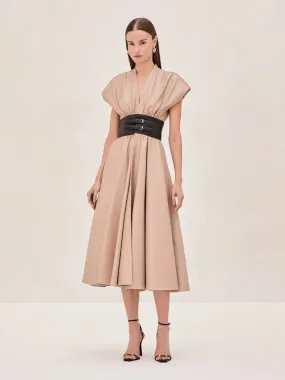 Viktora Midi Dress Taupe