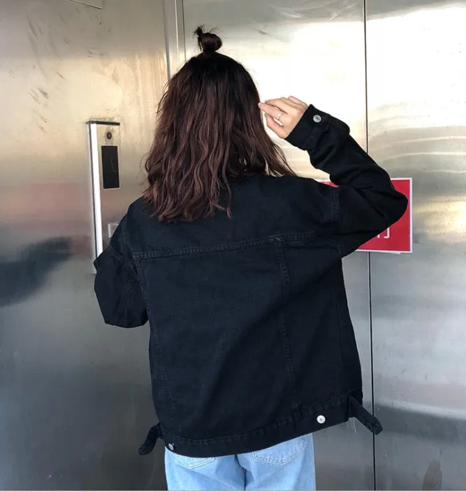 Women Black Denim Jacket