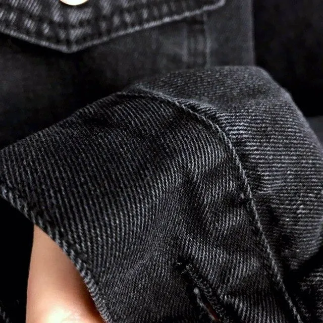 Women Black Denim Jacket