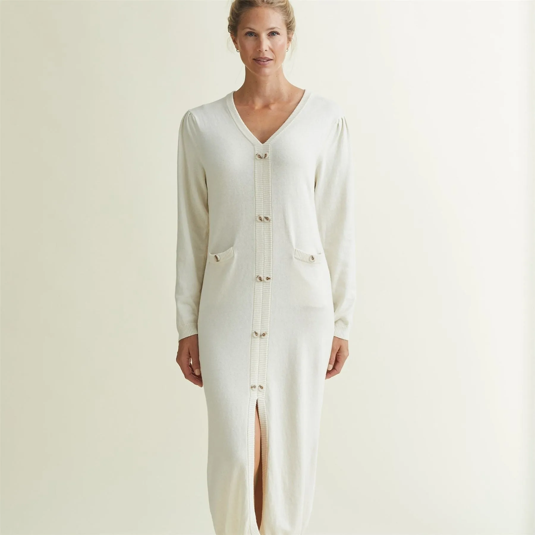 Womens Enza Dress Cream - AW24