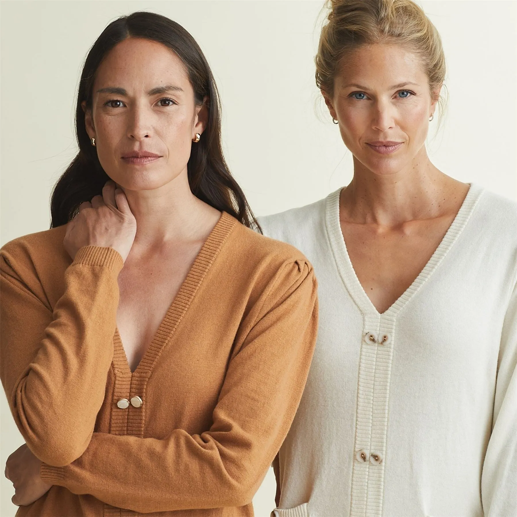 Womens Enza Dress Cream - AW24