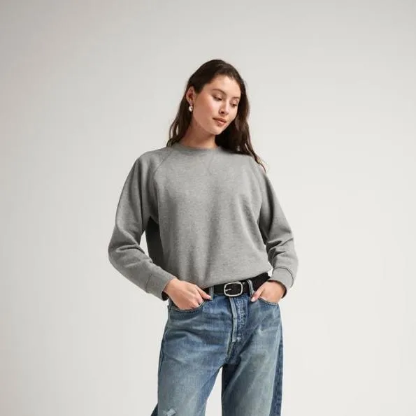 Women's Recycled Fleece Sweatshirt - Heather Grey
