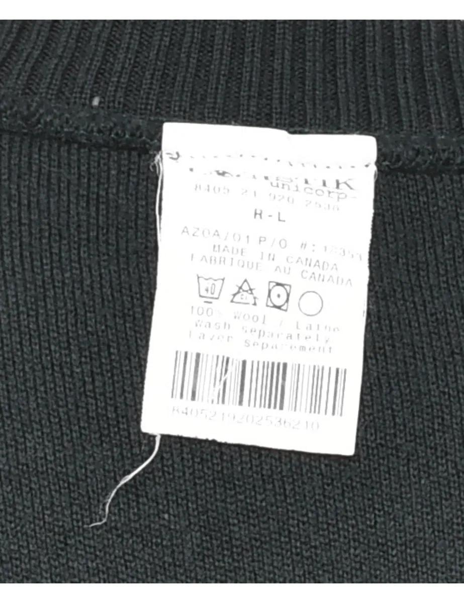 Wool Dark Green Jumper - L