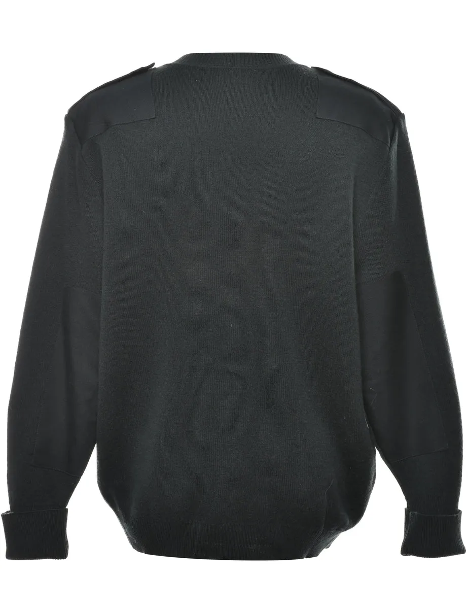 Wool Dark Green Jumper - L